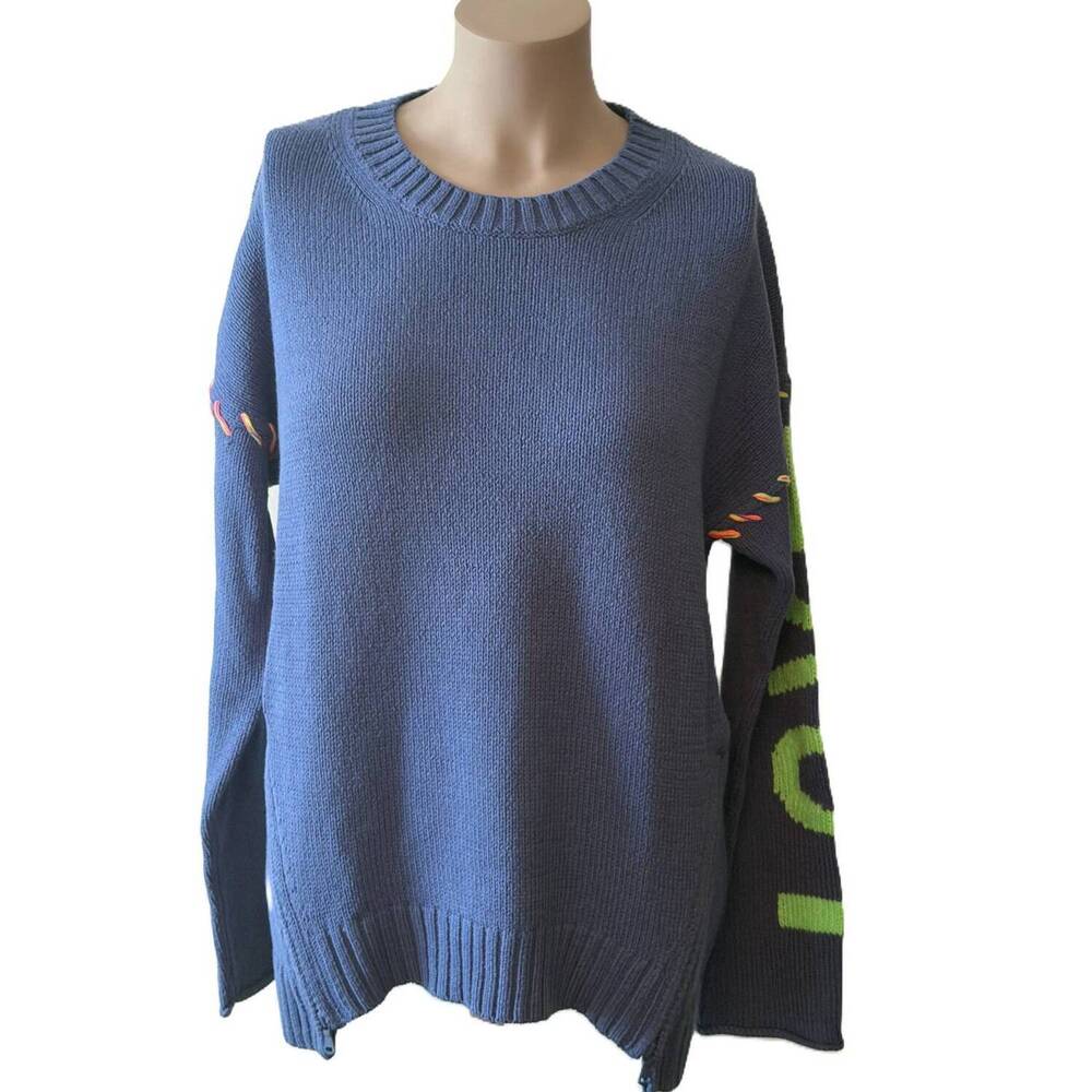 NEW LISA TODD women's love crush sweater in indigo